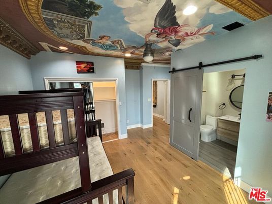 Bathroom, Interior, Recessed Lighting, Wood Texture Flooring