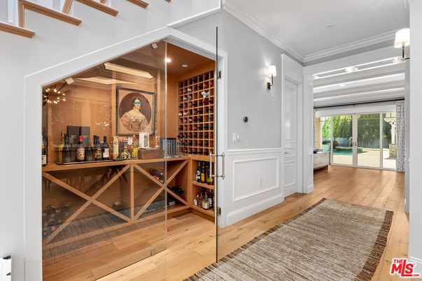 Interior, Recessed Lighting, Wine Storage, Wood Texture Flooring
