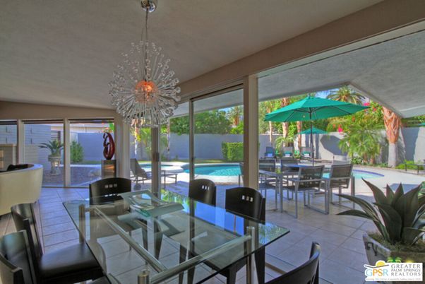 Chandelier, Dining room, Interior, Pool