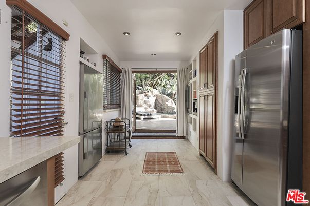 Interior, Kitchen, Marble, Recessed Lighting, Stainless Steel Appliances
