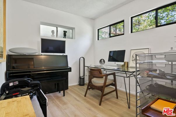 Fitness Equipment, Home Office, Interior, Piano, Wood Texture Flooring