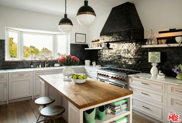 Interior, Kitchen, Pendant Lights, Stainless Steel Appliances, Wood Texture Flooring