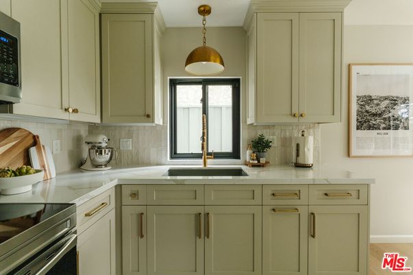 Interior, Kitchen, Pendant Lights, Stainless Steel Appliances, Wood Texture Flooring
