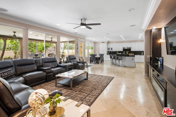 Dining room, Interior, Kitchen, Living room, Recessed Lighting