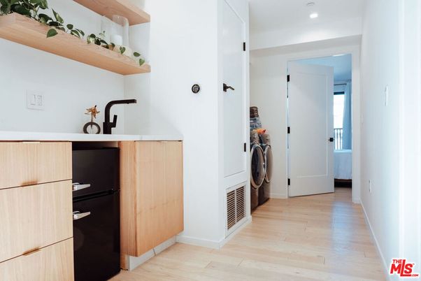 Interior, Recessed Lighting, Utility Closets, Washer, Wood Texture Flooring