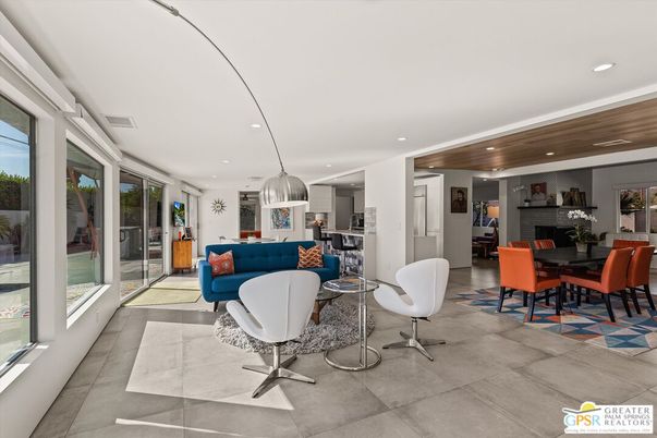 Dining room, Fireplace, Interior, Kitchen, Living room, Pendant Lights, Recessed Lighting