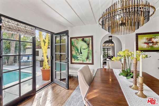 Dining room, Interior, Wood Texture Flooring