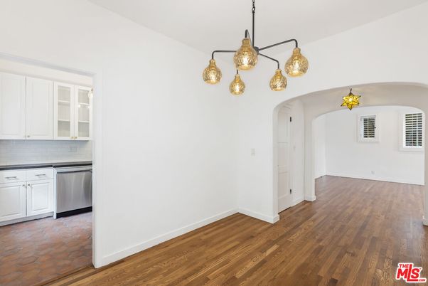 Interior, Kitchen, Pendant Lights, Stainless Steel Appliances, Wood Texture Flooring