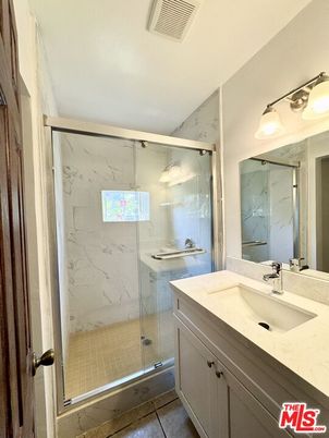 Bathroom, Glass Shower, Interior, Marble Walls