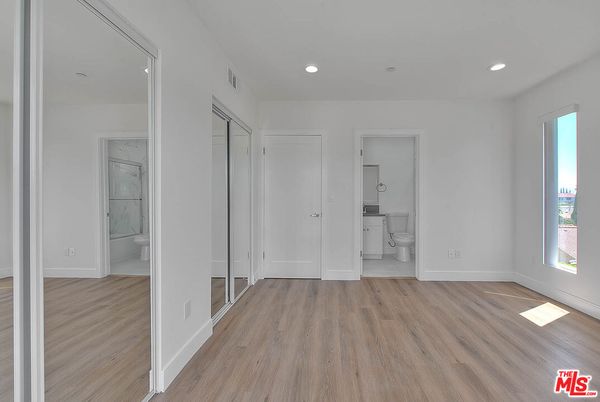 Bathroom, Empty room, Interior, Recessed Lighting, Wood Texture Flooring