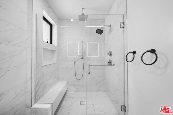 Bathroom, Glass Shower, Interior, Marble, Marble Walls