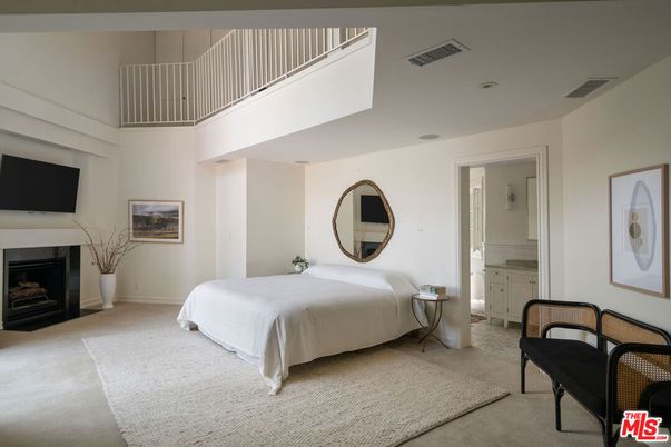 Bedroom, Fireplace, Interior