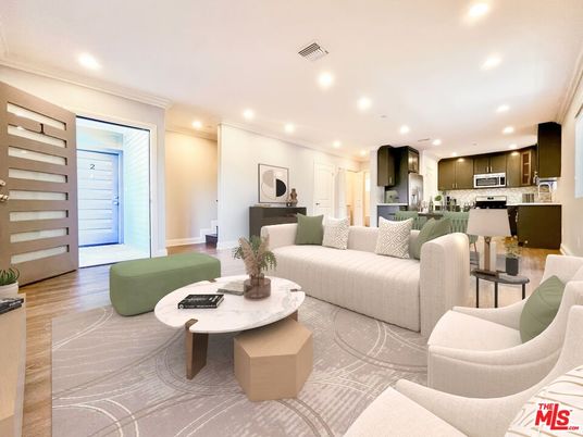 Interior, Kitchen, Living room, Recessed Lighting, Wood Texture Flooring