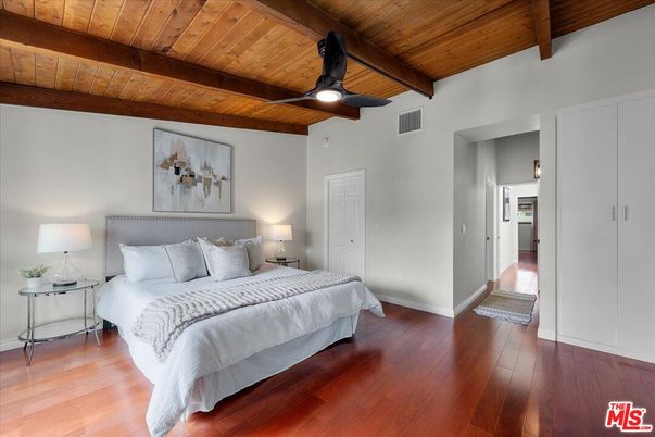 Bedroom, Interior, Wooden Beams, Wooden Ceilings, Wood Texture Flooring