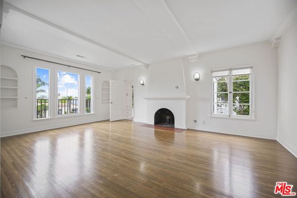 Empty room, Fireplace, Interior, Wood Texture Flooring