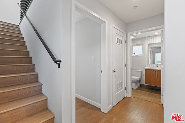 Bathroom, Interior, Recessed Lighting, Wood Texture Flooring