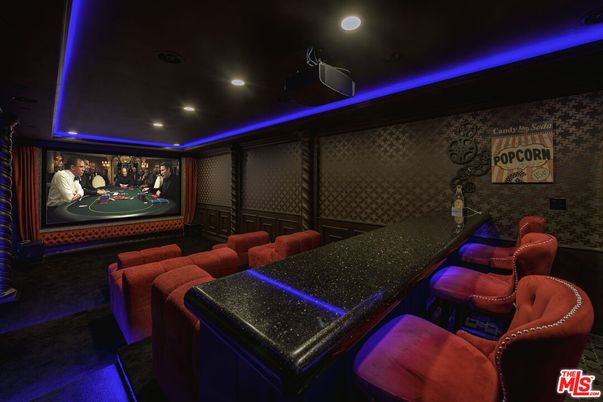 Home Theatre Room, Interior, Projection Screen, Recessed Lighting, Theatre Room