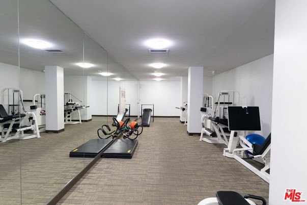 Fitness Equipment, Gym, Interior, Recessed Lighting
