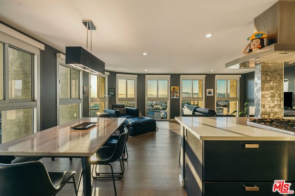 Dining room, Interior, Kitchen, Living room, Pendant Lights, Recessed Lighting, Wood Texture Flooring