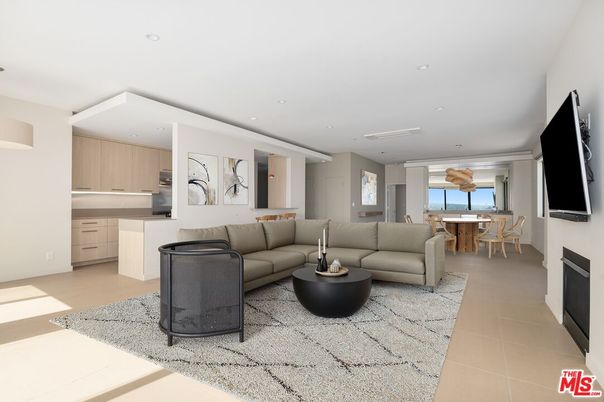 Dining room, Interior, Kitchen, Living room, Recessed Lighting