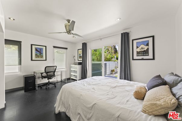 Bedroom, Home Office, Interior, Recessed Lighting, Wood Texture Flooring