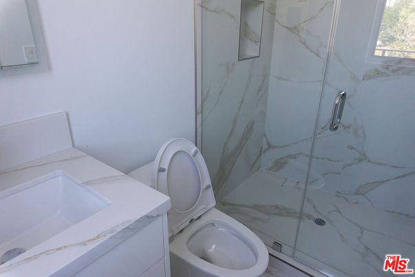 Bathroom, Glass Shower, Interior, Marble Walls