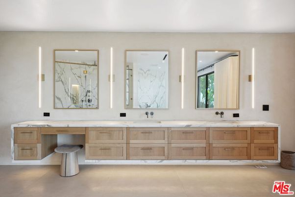 Bathroom, Dual Sink Vanities, Interior, Marble Walls