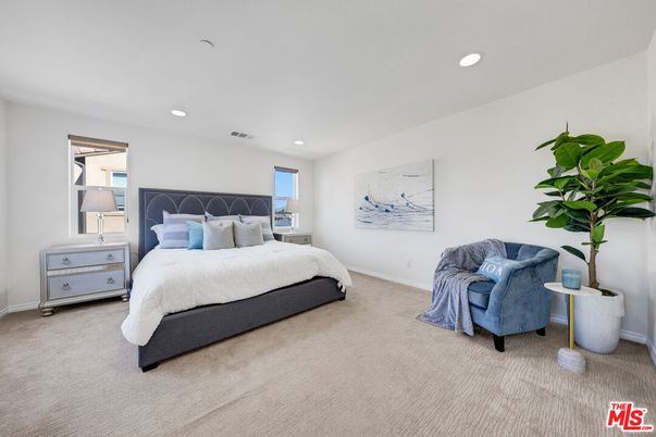 Bedroom, Interior, Recessed Lighting