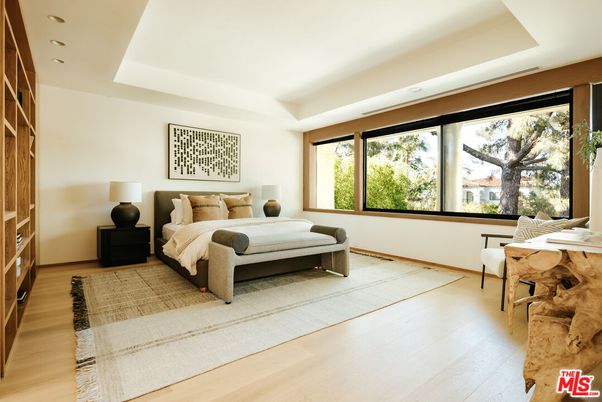 Bedroom, Home Office, Interior, Recessed Lighting, Wood Texture Flooring