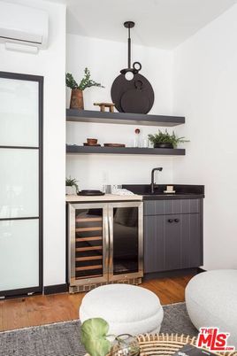 Interior, Kitchen, Pendant Lights, Stainless Steel Appliances, Wood Texture Flooring