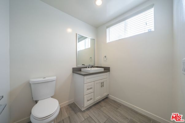 Bathroom, Interior, Recessed Lighting, Wood Texture Flooring