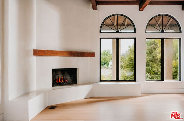 Fireplace, Interior, Wooden Beams, Wood Texture Flooring