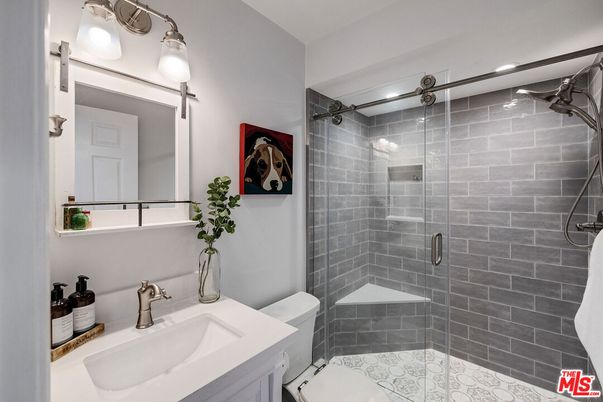 Bathroom, Glass Shower, Interior, Stone Walls