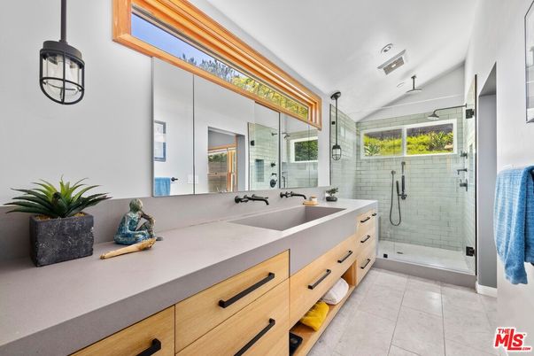 Bathroom, Dual Sink Vanities, Glass Shower, Interior