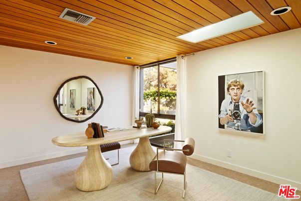 Home Office, Interior, Recessed Lighting, Wooden Ceilings