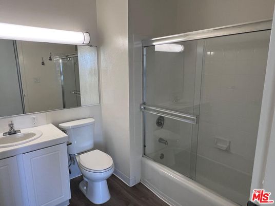 Bathroom, Glass Shower, Interior, Wood Texture Flooring