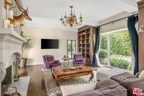 Chandelier, Fireplace, Interior, Living room, Wood Texture Flooring