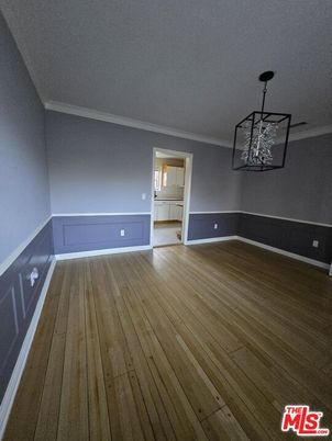 Empty room, Interior, Pendant Lights, Wood Texture Flooring