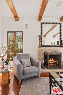 Fireplace, Interior, Living room, Wooden Beams, Wood Texture Flooring