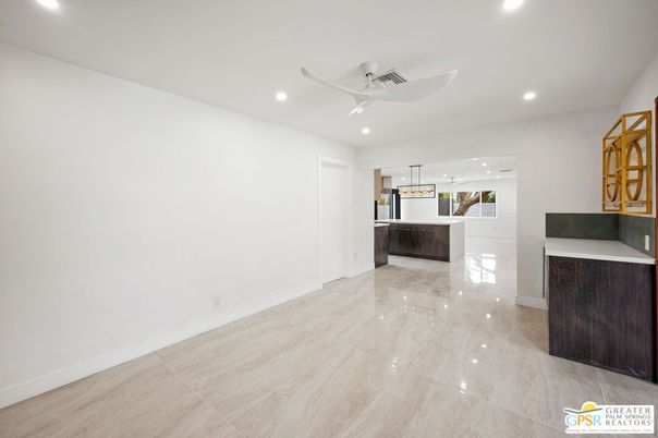 Empty room, Interior, Kitchen, Pendant Lights, Recessed Lighting