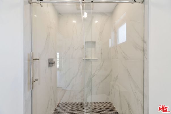 Bathroom, Glass Shower, Interior, Marble Walls