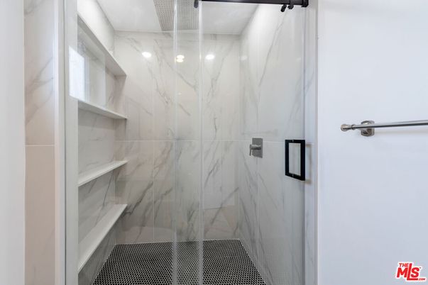 Bathroom, Glass Shower, Interior, Marble Walls