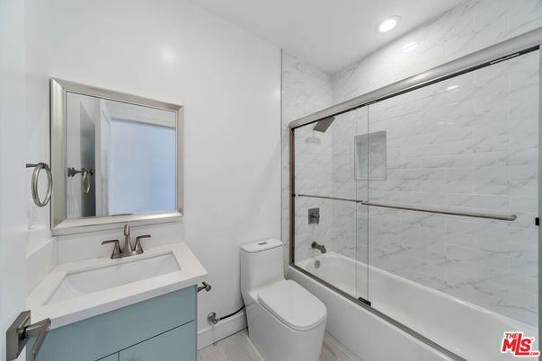 Bathroom, Glass Shower, Interior, Marble Walls, Recessed Lighting