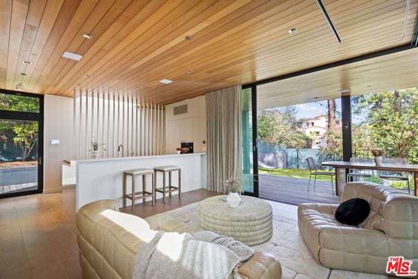 Interior, Living room, Recessed Lighting, Wooden Ceilings, Wood Texture Flooring