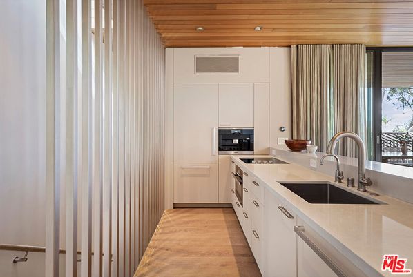 Interior, Kitchen, Recessed Lighting, Wooden Ceilings, Wood Texture Flooring