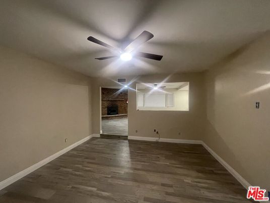 Empty room, Interior, Stone Walls, Wood Texture Flooring