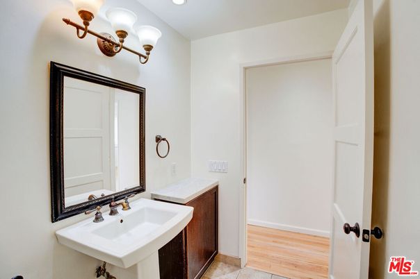 Bathroom, Interior, Recessed Lighting, Wood Texture Flooring