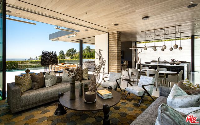 Dining room, Interior, Living room, Pendant Lights, Recessed Lighting, Water, Wooden Ceilings