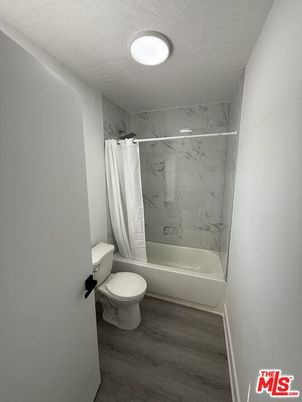 Bathroom, Interior, Marble Walls, Recessed Lighting, Wood Texture Flooring