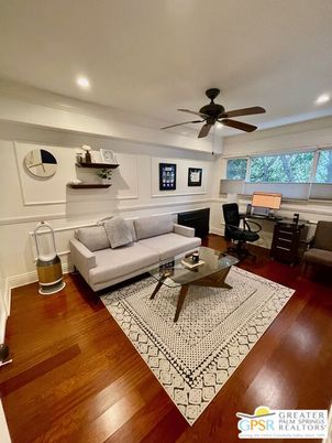 Home Office, Interior, Living room, Recessed Lighting, Wood Texture Flooring